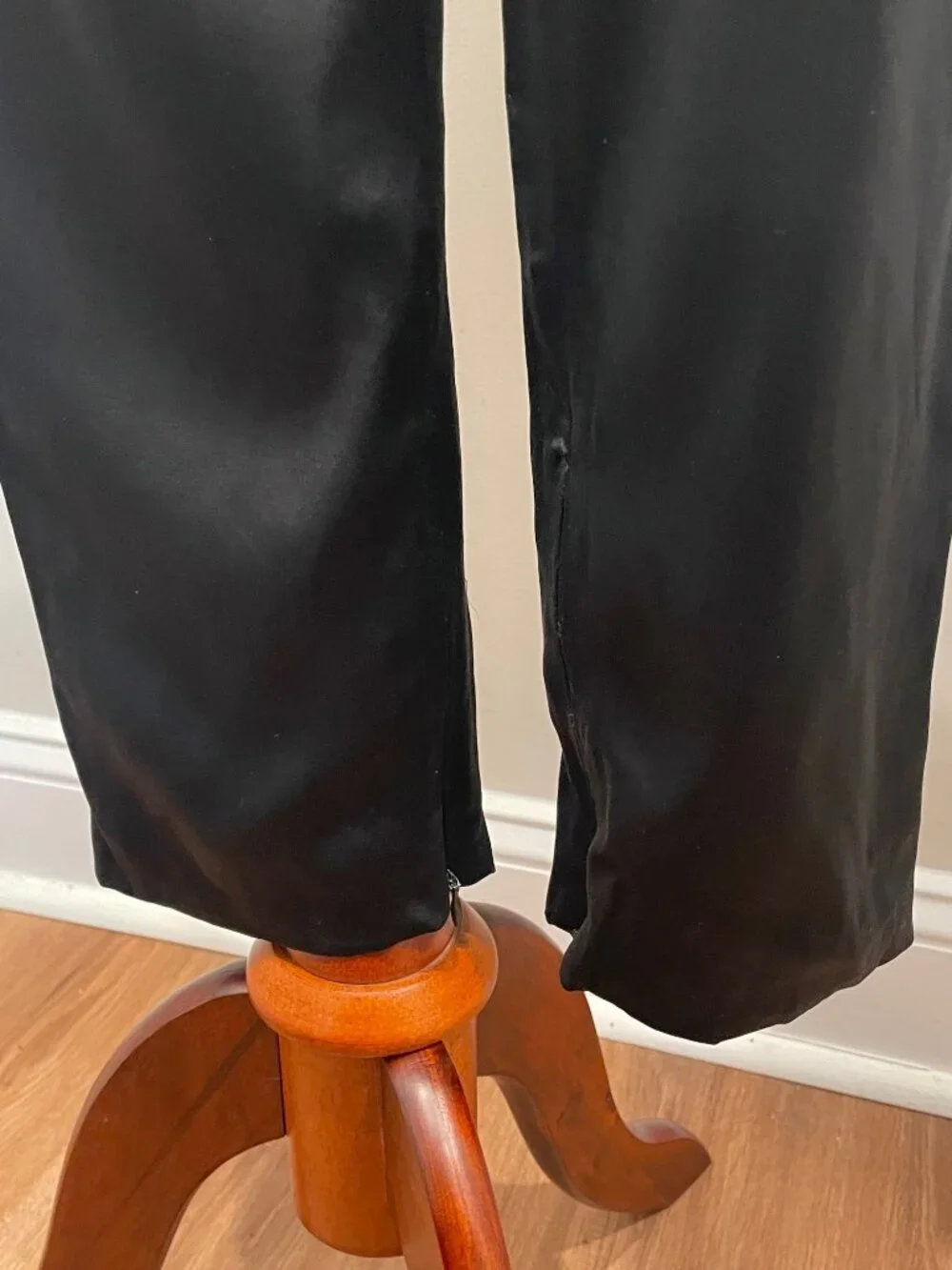 CHANEL Black Pants with Zippered Pockets and Zipper Detailing on Ankles